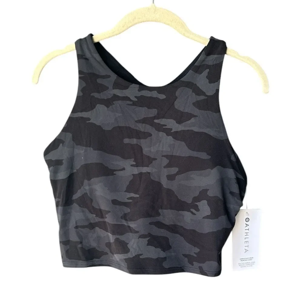 Athleta Conscious Crop Printed Camo D-DD+ Size L - Picture 1 of 11